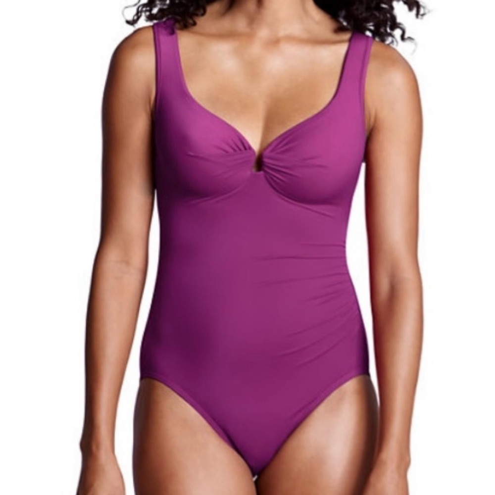 {Lands End} Keyhole Swimsuit